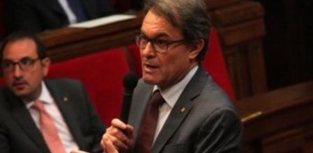 El president de la Generalitat, Artur Mas, este miércoles durante la sesión de control en el Parlament