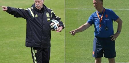 Vicente Del Bosque y Louis van Gaal, seleccionadores de España y Holanda