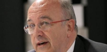 El comisario europeo de Competitividad y vicepresidente de la Comisión Europea, Joaquín Almunia, durante su intervención en la conferencia titulada 