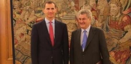 El Rey recibe al Presidente del Congreso, Jesús Posada, en el Palacio de La Zarzuela