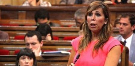 La presidenta del PPC, Alícia Sánchez-Camacho, durante la sesión de control al Govern este miércoles en el Parlament
