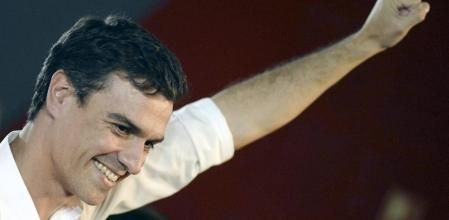 Pedro Sánchez, durante el Acto que ha celebrado en Valladolid para presentar su candidatura a los militantes de esta ciudad