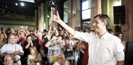 Eduardo Madina durante el acto celebrado hoy en el Círculo de Bellas Artes de Madrid.