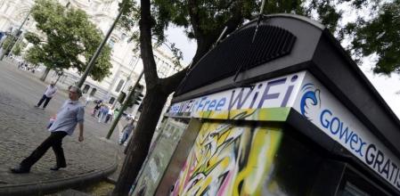 Imagen de un punto de conexión wi-fi de Let's Gowex en Madrid