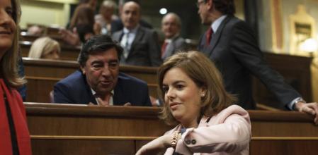 Soraya Sáenz de Santamaría, en el pleno del Congreso de los Diputados