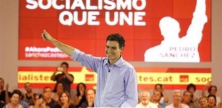 El nuevo secretarío general del PSOE, Pedro Sánchez, participa en un acto central en Barcelona.