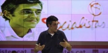 Madina, durante su intervención en el acto central que ha hecho en la sede del PSC