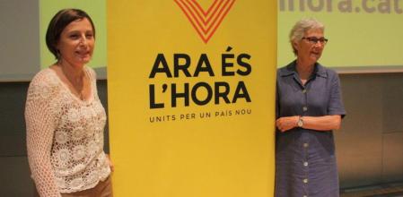 Carme Forcadell (ANC) y Muriel Casals (Òmnium Cultural) presentan la campaña 'Ara és l'hora'