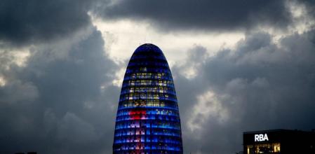 La torre Agbar vista desde Can Felipa