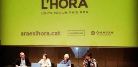 Imagen de la presentación de la campaña 'Ara és l'hora'