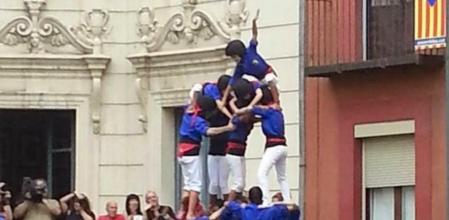 Primer 5d7 dels Castellers de Berga