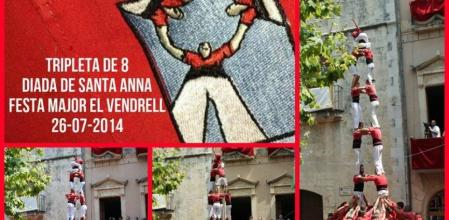 Tripleta de vuit descarregada pels Nens del Vendrell a la diada de Santa Anna