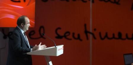 El primer secretario del PSC, Miquel Iceta, en rueda de prensa