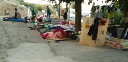 Imagen de archivo del campamento de temporeros de Lleida, a primera hora de la mañana