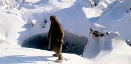 Foso localizado por un grupo de pastores de la aldea de Nosok, en la Península de Taymyr, al este de Yamal (Rusia)