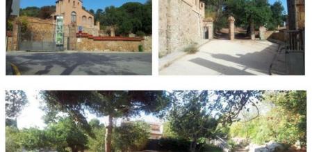 Imágenes del interior de la parcela y del acceso anexo al Parc de l'Oreneta, incluidas en la documentación municipal sobre la permuta