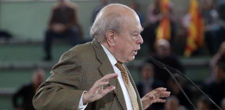 El expresidente de la Generalitat, Jordi Pujol, durante un mitin de CiU en la campaña de las catalanas de 2012