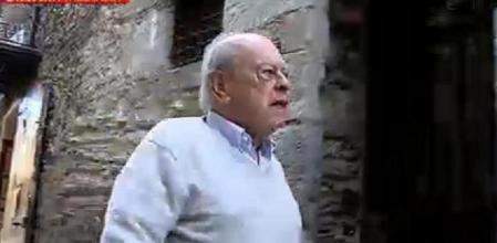 Jordi Pujol, captado por las cámaras de Mediaset en la localidad de Queralbs
