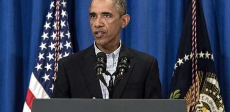 El presidente Obama comparece ante los medios en la isla de Martha's Vineyard (Massachusetts), donde se encuentra de vacaciones