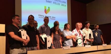 Representant de les colles castelleres que actuaran a la festa major de Vilafranca del Penedès