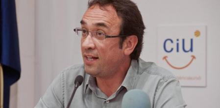 Rueda de prensa del coordinador general de CDC, Josep Rull, en Girona