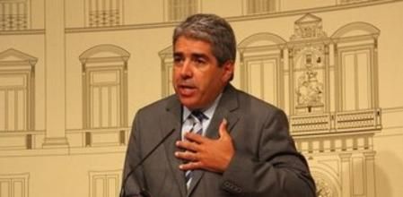 El portavoz Francesc Homs, en rueda de prensa en el Palau de la Generalitat