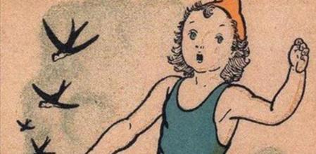 Ilustración de Lola Anglada para 'El més petit de tots'. Publicada por el Comissariat de Propaganda de la Generalitat de Catalunya en 1937