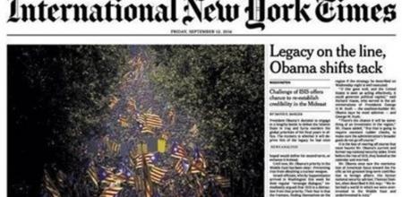 Portada del International New York Times