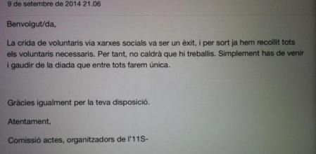 Correo falso enviado en nombre de la ANC pidiendo que no se acuda a la V