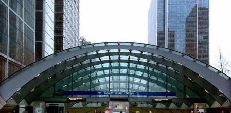 La estación de metro de Canary Wharf en la zona de la City de Londre