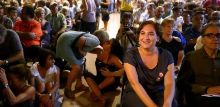 Ada Colau, en la puesta de largo del movimiento Guanyem Barcelona en un acto en las Cotxeres de Sants