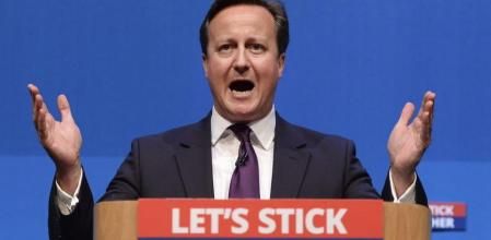 El primer ministro británico, David Cameron, pronunció ayer un discurso en la ciudad escocesa de Aberdeen