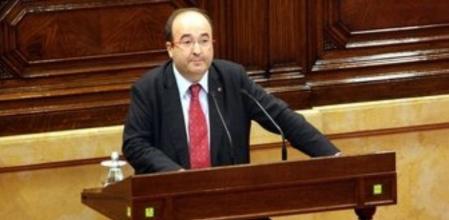 El presidente del grupo parlamentario socialista, Miquel Iceta, en el segundo debat de política general.