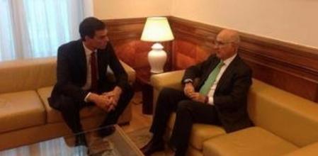 Encuentro de Pedro Sánchez y Josep Antoni Duran Lleida.