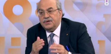 El conseller Mas-Colell durante su entrevista en '8 al dia'