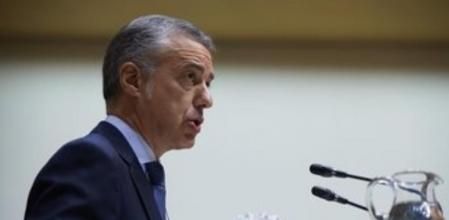 El Lehendakari, Iñigo Urkullu durante su intervención en la Cámara Vasca en el pleno de Política General que marca el inicio del curso parlamentario.