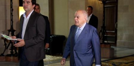 Jordi Pujol, a su llegada al Parlament de Catalunya