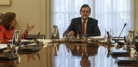 El presidente del Gobierno, Mariano Rajoy, en un Consejo de Ministros