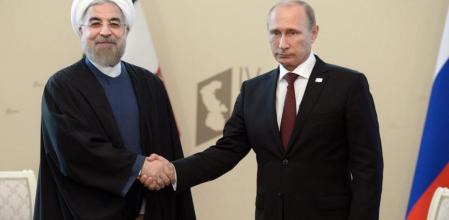 Putin y Rohani en la cumbre de países del Mar Capio