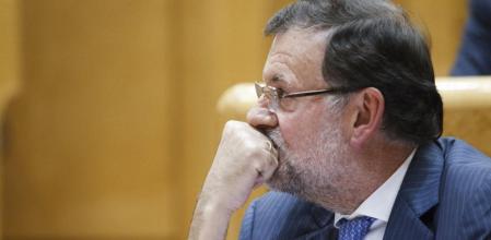 Mariano Rajoy, durante un pleno del Senado
