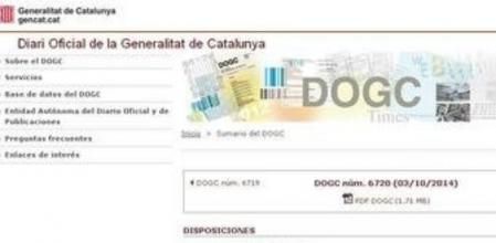 Imagen de la web del DOG.