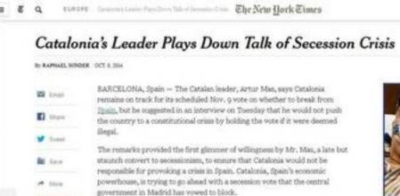 Imagen de la información de 'The New York Times'