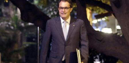 Artur Mas, el jueves, a la salida de la reunión mantenida en el Palau Robert