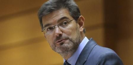 El ministro de Justicia, Rafael Catalá, durante la sesión de control al Gobierno celebrada en el pleno del Senado.