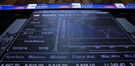 Panel informativo del Ibex 35.