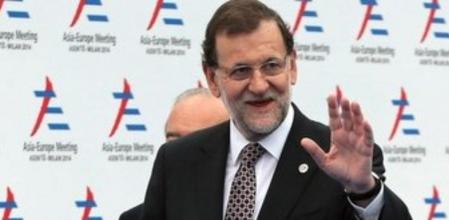 El presidente del Gobierno, Mariano Rajoy, a su llegada a la cumbre del foro Asia-Europa (ASEM), en Milán (Italia).