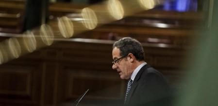 Pere Macias (CiU), durante el debate de presupuestos del 2015