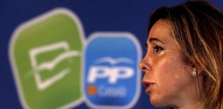 La presidenta del PPC, Alicia Sánchez Camacho, durante la inauguración del VII Campus de las Nuevas Generaciones del partido.