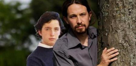 El 'pequeño Nicolás' junto a Pablo Iglesias, uno de los 'memes` del momento.