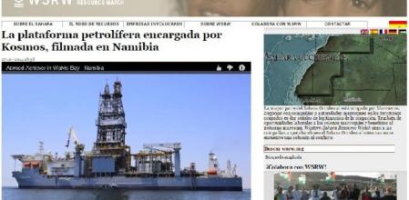 Página en internet del Observatorio sobre los Recursos Naturales del Sahara Occidental (WSRW, por las siglas en inglés)